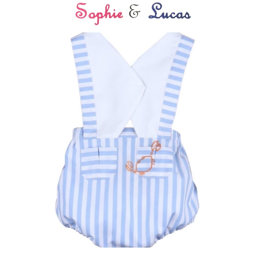 Sophie & Lucas Seaside Striped Baby Romper